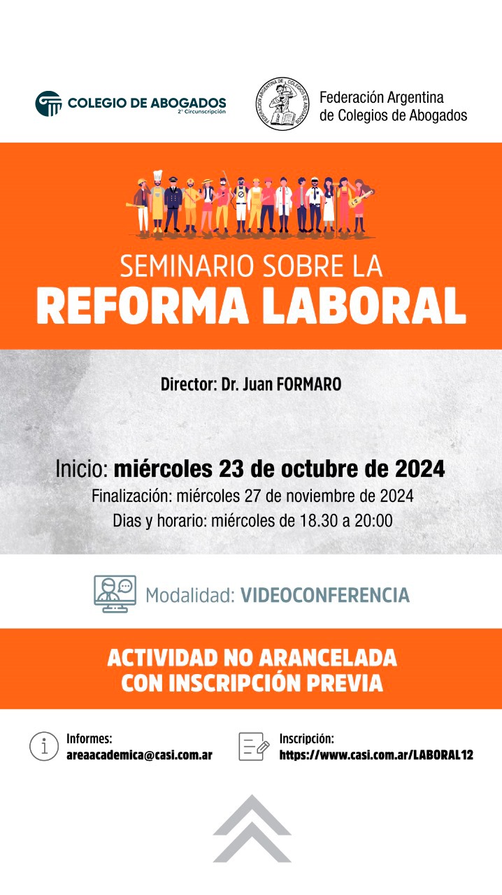 FACA: Seminario sobre la reforma laboral - inicio 23/10/2024
